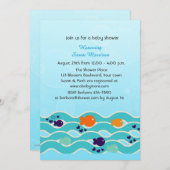 Kleine vis, Baby shower Kaart (Voorkant / Achterkant)