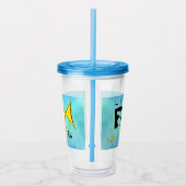 Kleine vis Big Fish Funny Acryl Drinkbeker (Rechts)