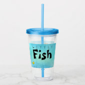 Kleine vis Big Fish Funny Acryl Drinkbeker (Voorkant)