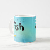 Kleine vis Big Fish Funny Koffiemok (Voorkant links)