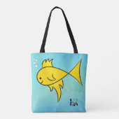 Kleine vis Big Fish Funny Tote Bag (Achterkant)