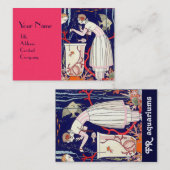 KLEINE VIS, DECO BEAUTY MODE Pink Blue Visitekaartje (Voorkant / Achterkant)