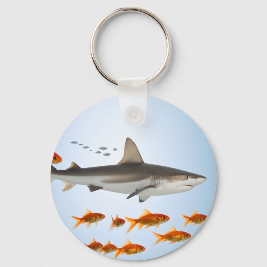 Kleine Vis Grote Schaduw Sleutelhanger (Voorkant)