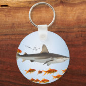Kleine Vis Grote Schaduw Sleutelhanger (Achterkant)