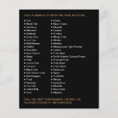 Kleine vis, visser/vrouw, vismarkt flyer (Achterkant)