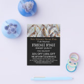 Kleine vis, visser/vrouw, vismarkt flyer (Enkel)