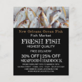 Kleine vis, visser/vrouw, vismarkt flyer (Voorkant)