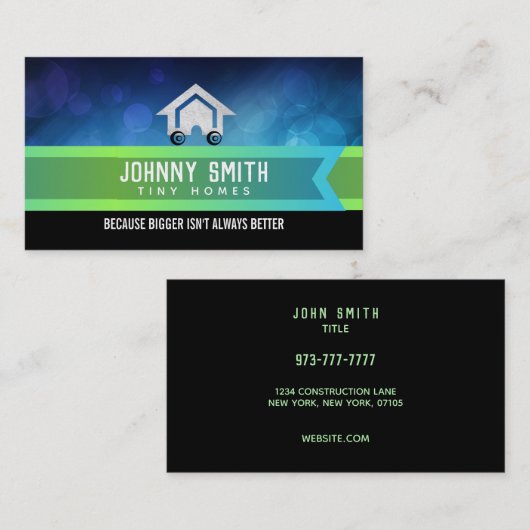 Kleine Visitekaartjes van Homes Slogans (Voorkant / Achterkant)