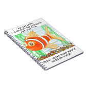 Kleine visjes die in een pool zwemmen notitieboek (Rechterzijde)