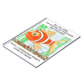 Kleine visjes die in een pool zwemmen notitieboek (Linkerzijde)