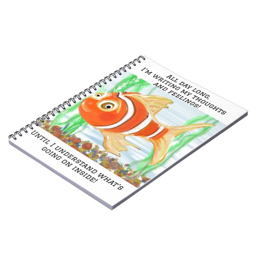 Kleine visjes die in een pool zwemmen notitieboek (Linkerzijde)