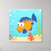 Kleine vissen canvas afdruk (Voorkant)