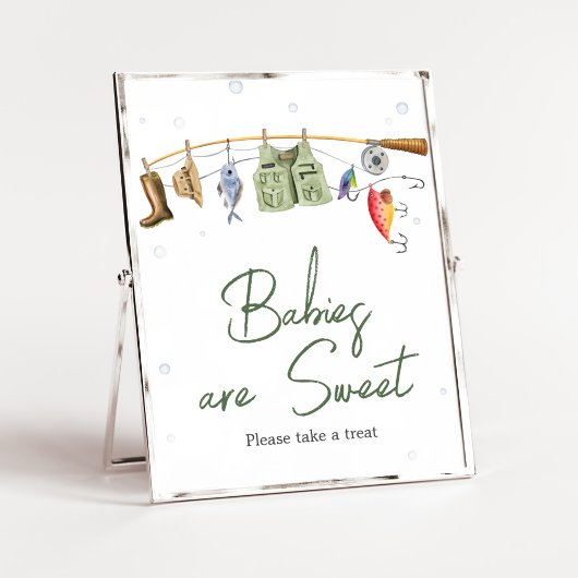 Kleine Visser Baby shower Baby's zijn lief Poster