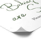 Kleine Visser Baby shower Baby's zijn lief Poster (Hoek)