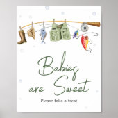 Kleine Visser Baby shower Baby's zijn lief Poster (Voorkant)
