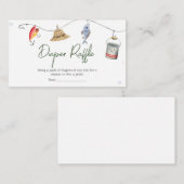 Kleine visser Baby shower luier Raffle Informatiekaartje (Voorkant / Achterkant)