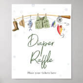 Kleine visser Baby shower luier Raffle Poster (Voorkant)