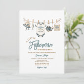 Kleine Visser Baby Shower Uitnodiging (Staand voorkant)