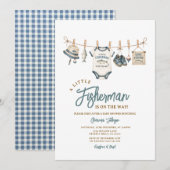 Kleine Visser Baby Shower Uitnodiging (Voorkant / Achterkant)