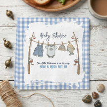  Kleine Visser Blauwe Gingham Visser Jongen