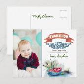 Kleine visser dank u foto briefkaart (Voorkant / Achterkant)