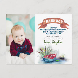 Kleine visser dank u foto briefkaart
