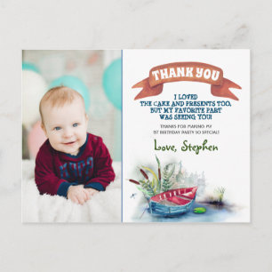 Kleine visser dank u foto briefkaart