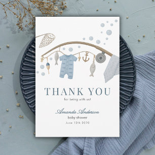 Kleine Visser Visser Jongen Baby Shower Bedankt