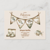 Kleine visser Vist Baby Showe Diapper Raffle Informatiekaartje (Voorkant)