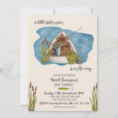 Kleine Visser Vist Baby shower Uitnodiging (Voorkant)