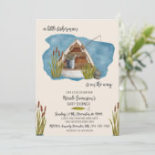 Kleine Visser Vist Baby shower Uitnodiging (Staand voorkant)