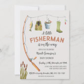 Kleine Visser Vist Baby shower Uitnodiging (Voorkant)