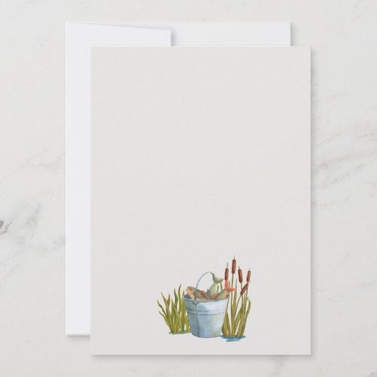 Kleine Visser Vist Baby shower Uitnodiging (Achterkant)