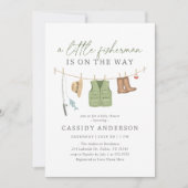 Kleine visser Vist waslijn Baby shower Kaart (Voorkant)