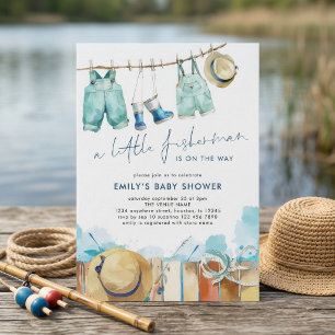 Kleine Visser Waslijn Baby Shower Kaart