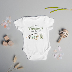 Kleine Visser Waslijn Vissen Baby Shower Romper