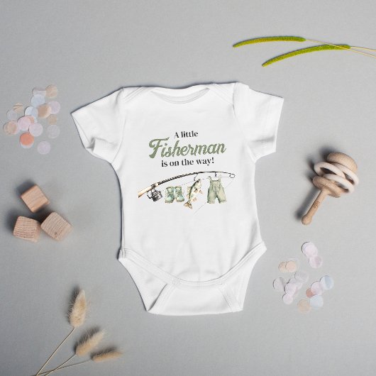 Kleine Visser Waslijn Vissen Baby Shower Romper