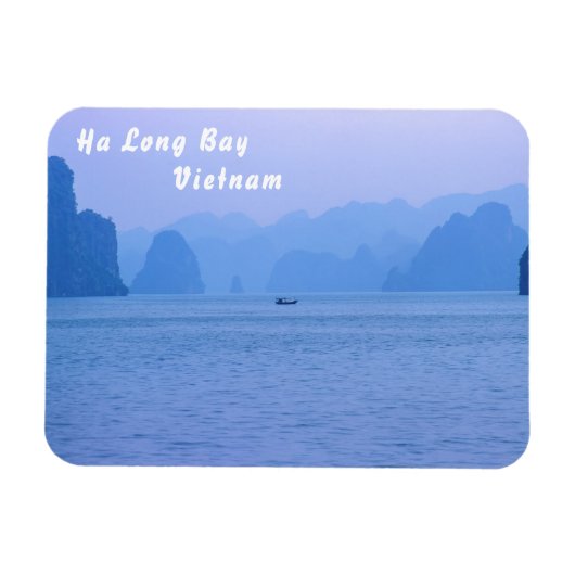 Kleine vissersboot in Ha Long Bay - Vietnam, Azië Magneet (Horizontaal)