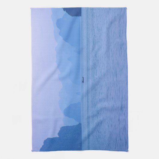 Kleine vissersboot in Ha Long Bay - Vietnam, Azië Theedoek (Verticaal)