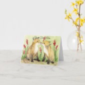 Kleine Vixens Kaart (Gele Bloem)