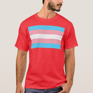 Kleine vlag Subtiel Trans Pride Transgender Rights T-shirt