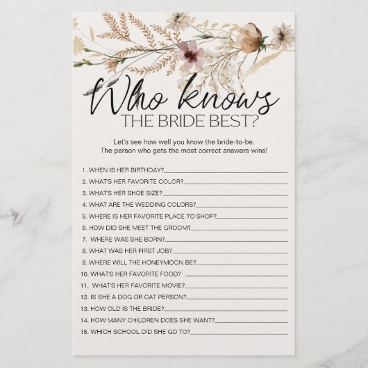 kleine vlam die Bride het beste kent Flyer (Voorkant)