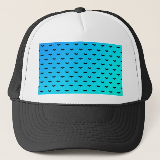 Kleine vleermuizen blauw trucker pet (Voorkant)