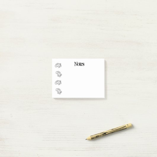 Kleine vliegen post-it® notes (Op bureau)