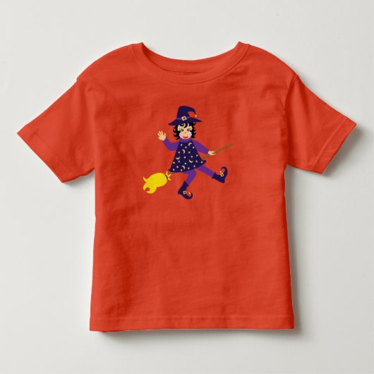 Kleine vliegende heks kinder shirts (Voorkant)