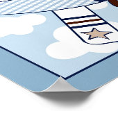 Kleine Vlieger Vliegtuig Kinderkamer Muur Kunstpri Poster (Hoek)