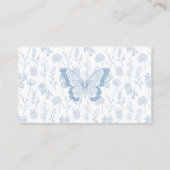 Kleine vlinder baby jongen douche luier loterij informatiekaartje (Achterkant)