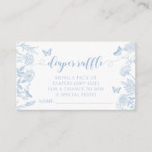 Kleine vlinder baby jongen douche luier loterij informatiekaartje (Voorkant)