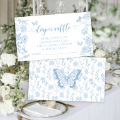 Kleine vlinder baby jongen douche luier loterij informatiekaartje