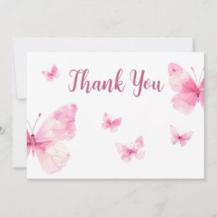 Kleine Vlinder Baby Shower Bedankkaart